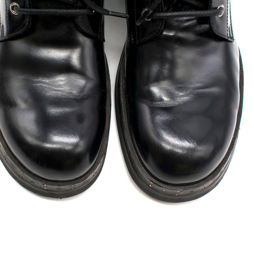 Dolce & Gabbana Black Patent-Leather Boots For Sale 5
