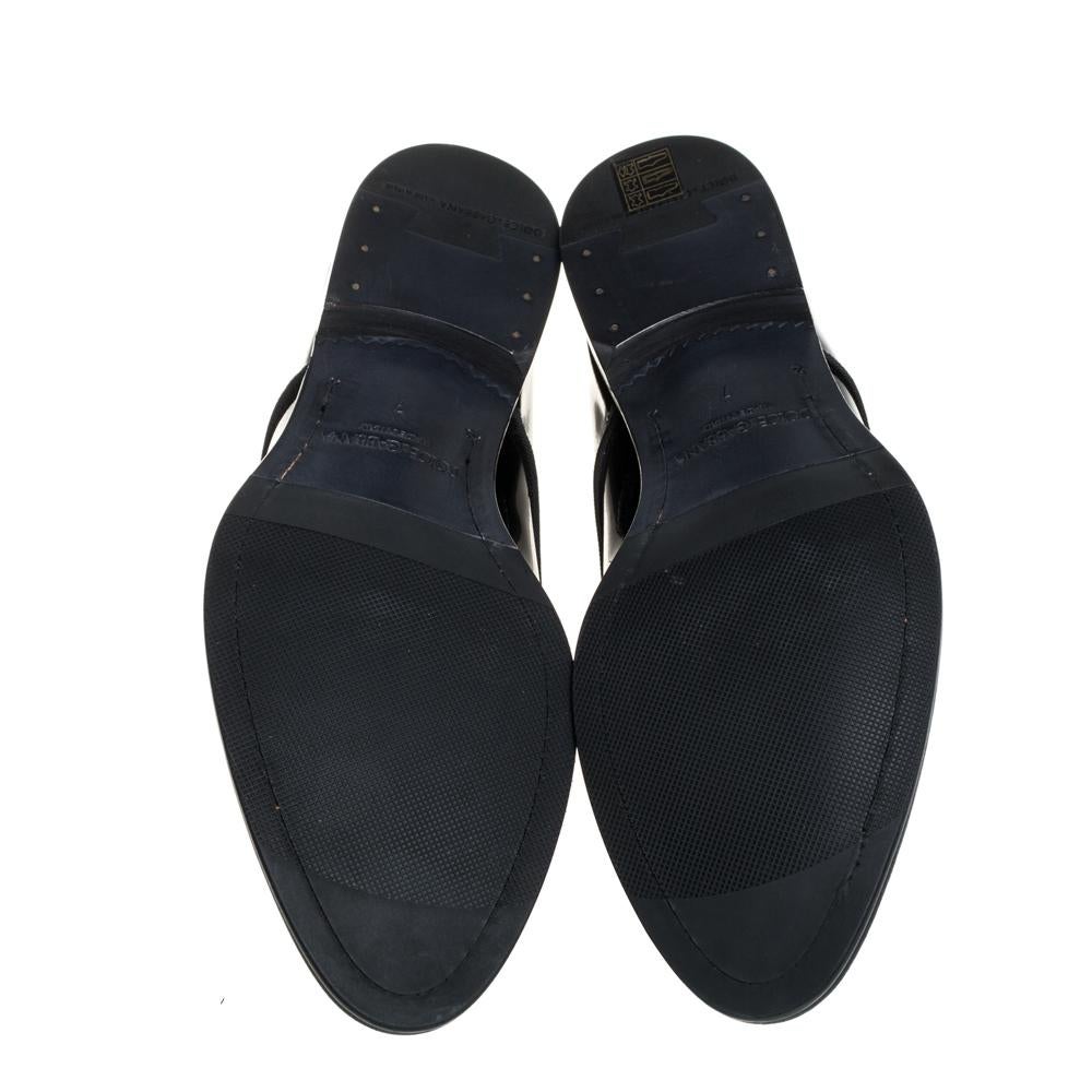 Dolce & Gabbana Black Patent Leather Derby Size 41 3
