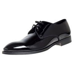 Dolce & Gabbana Black Patent Leather Derby Size 41