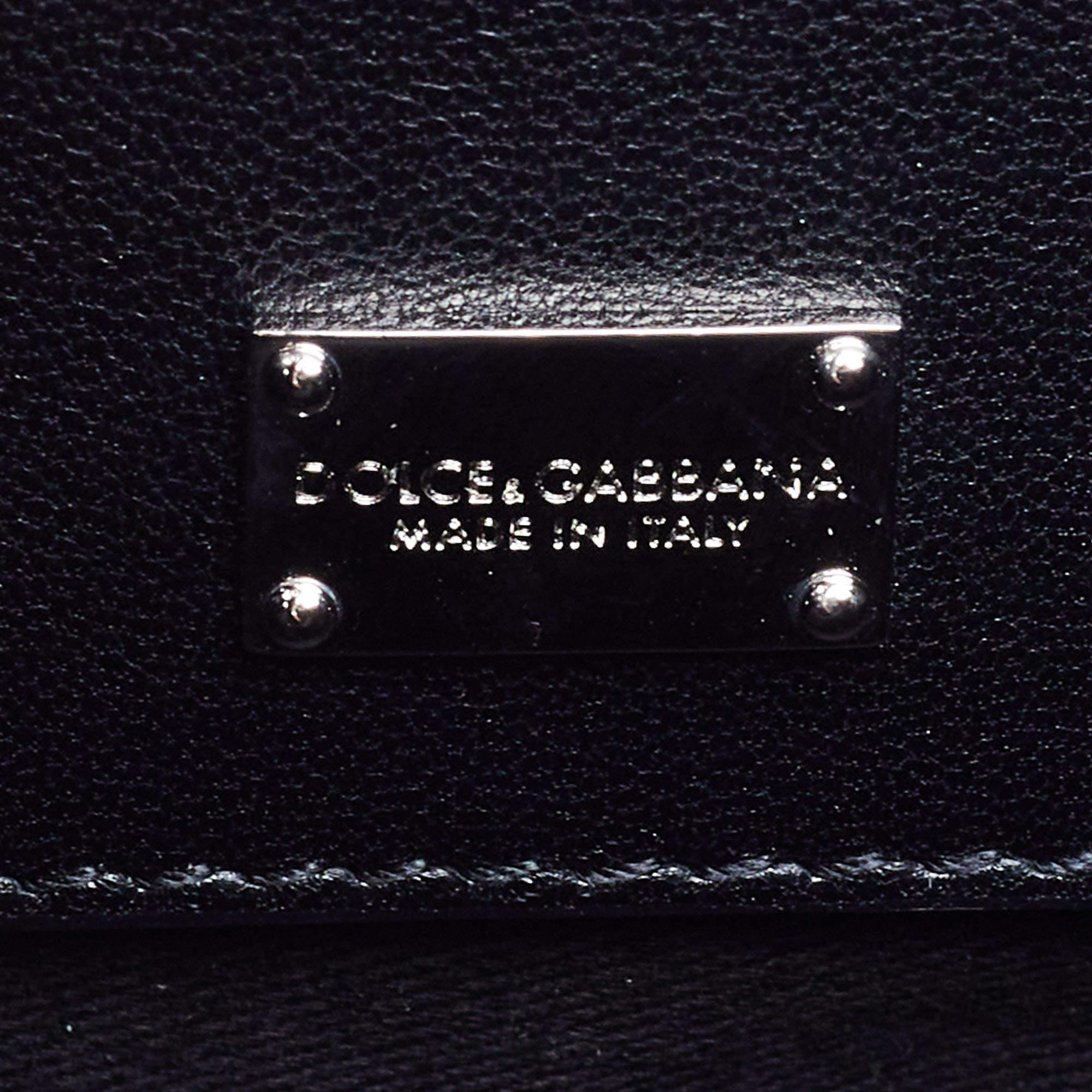 Dolce & Gabbana Black Patent Leather Medium Miss Monica Top Handle Bag For Sale 3