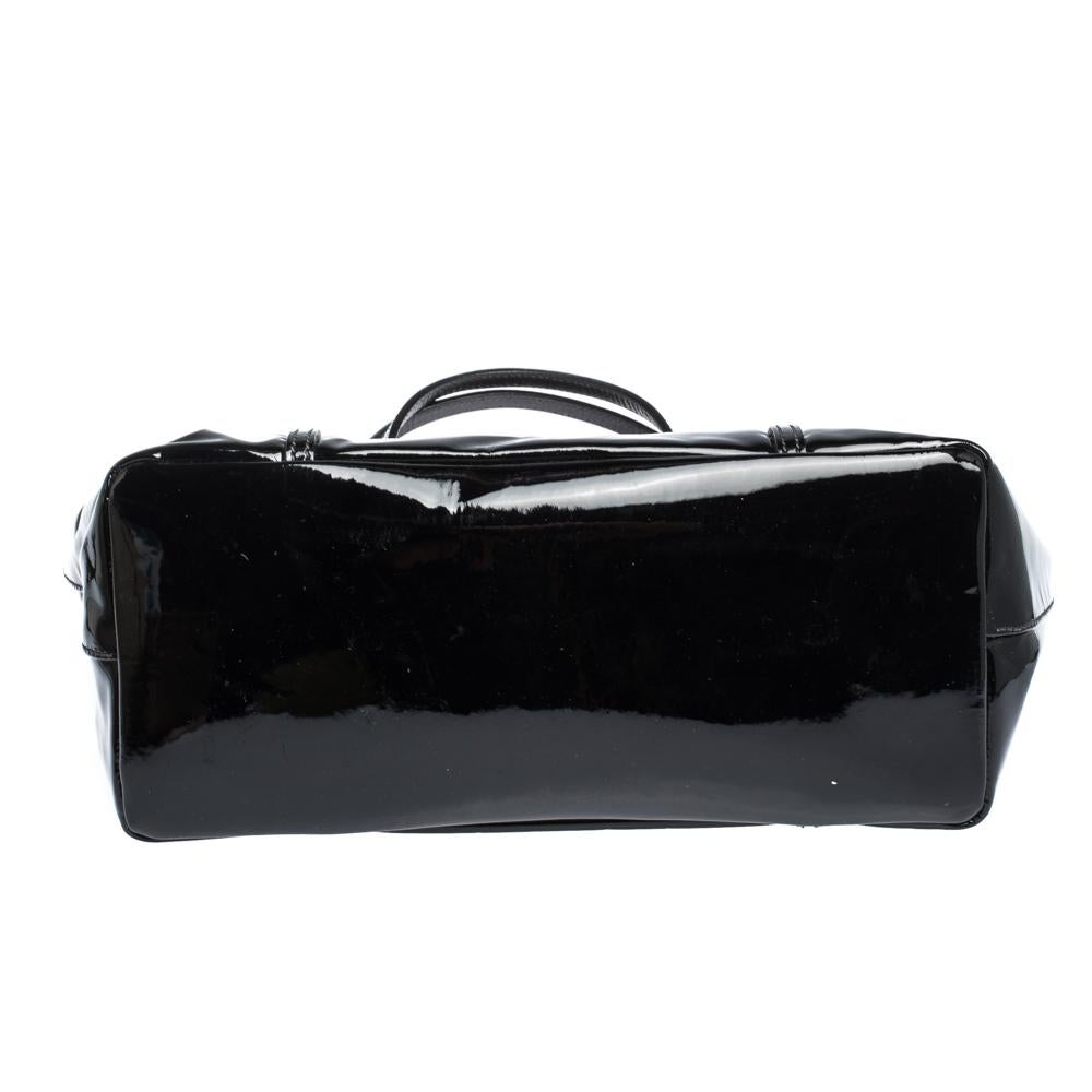 Dolce & Gabbana Schwarzes Lackleder Miss Escape Tote 1