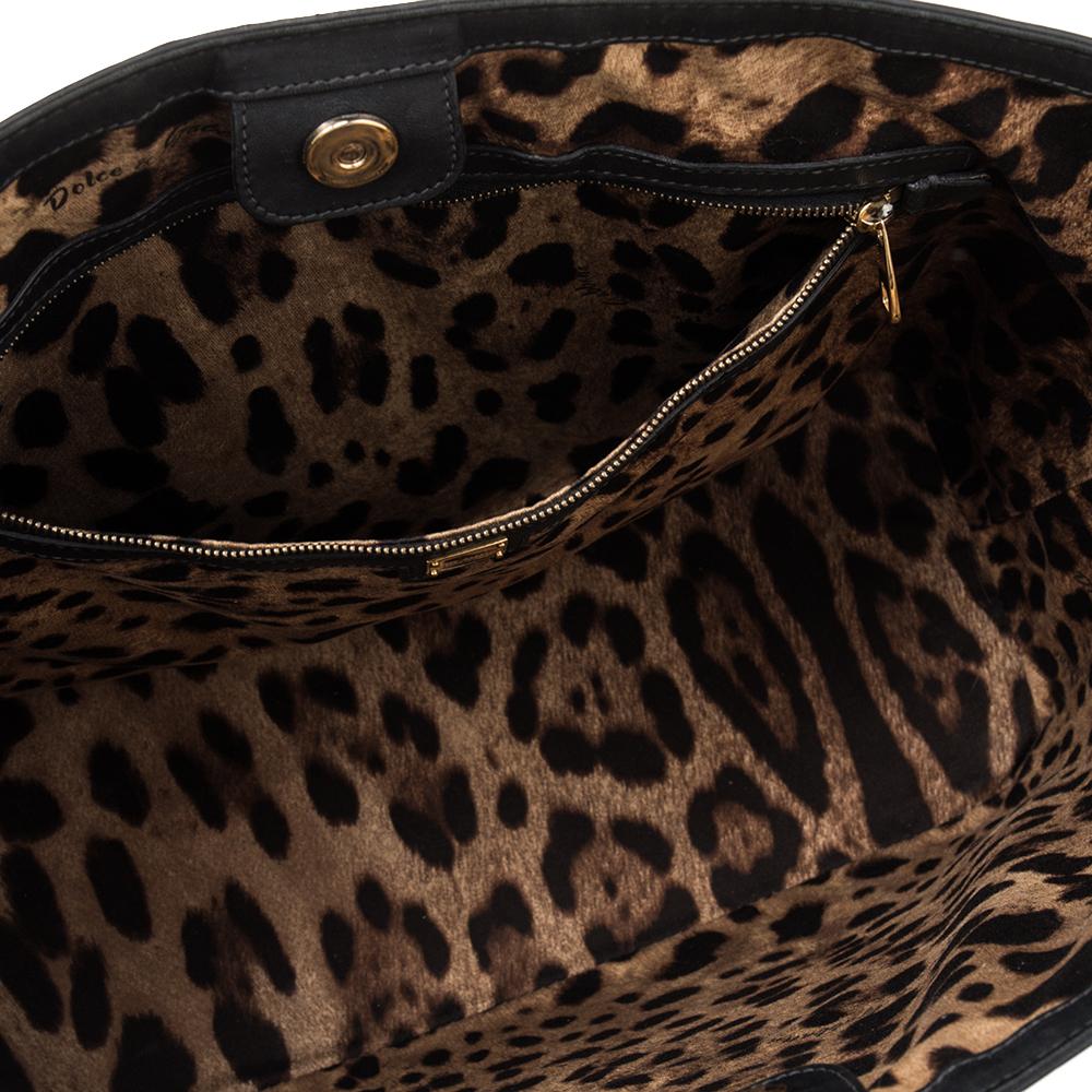Dolce & Gabbana Black Patent Leather Miss Escape Tote 1