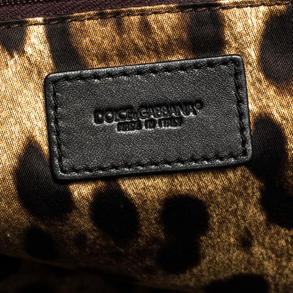 Dolce & Gabbana Schwarzes Lackleder Miss Escape Tote 3