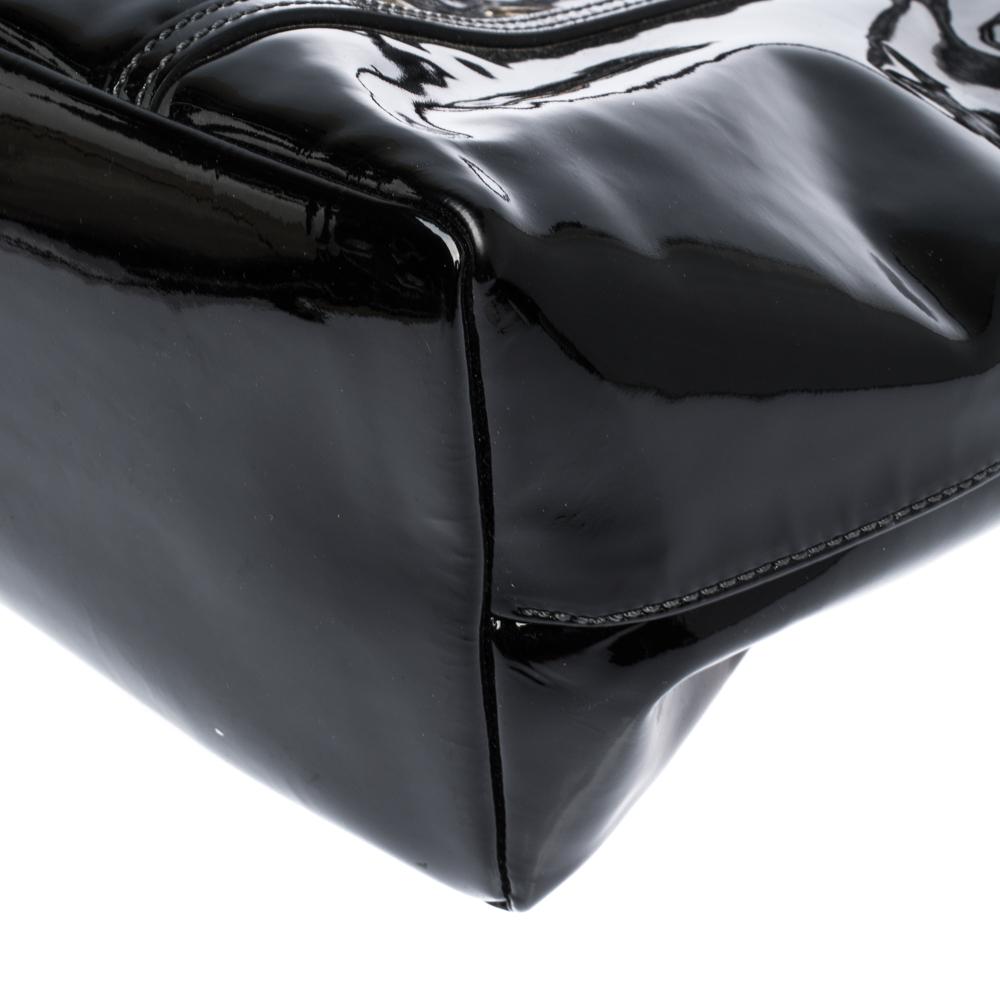 Dolce & Gabbana Schwarzes Lackleder Miss Escape Tote 4