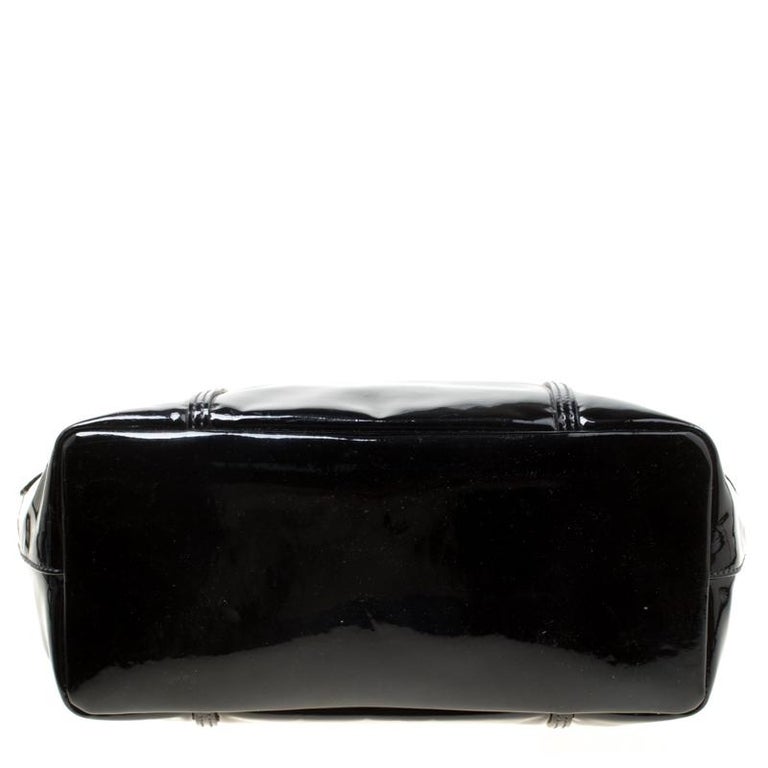 Dolce and Gabbana Black Patent Leather Miss Escape Tote For Sale at 1stDibs