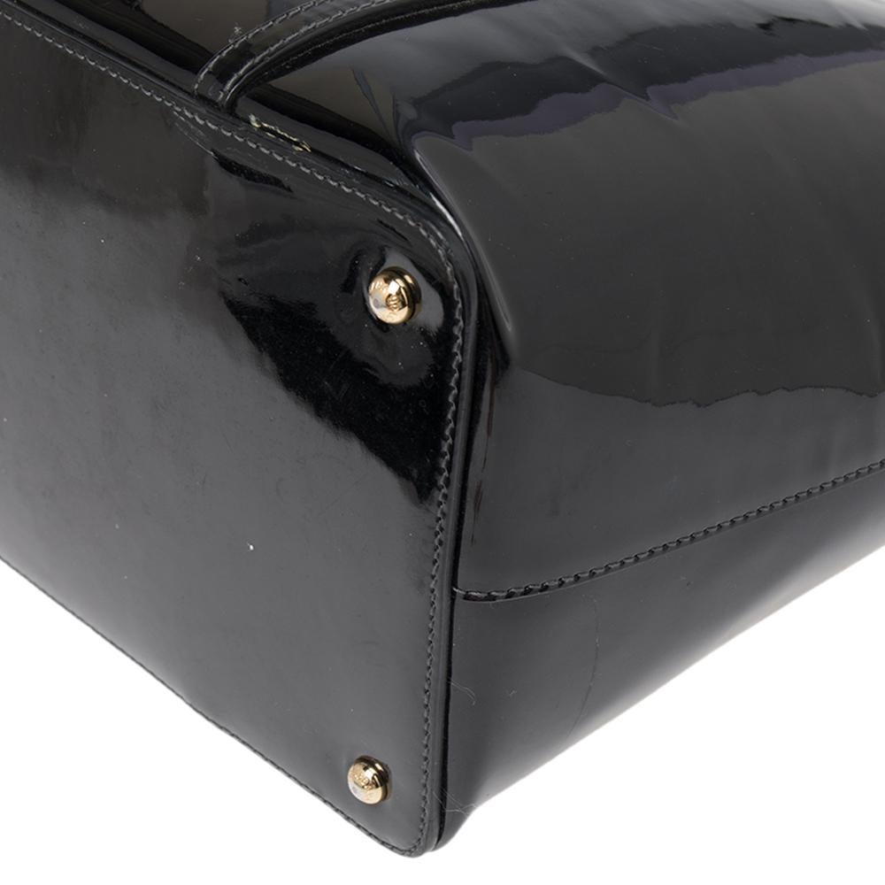 Dolce & Gabbana Black Patent Leather Miss Escape Tote 4