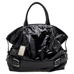 Dolce & Gabbana Miss Loop Umhängetasche aus schwarzem Lackleder
