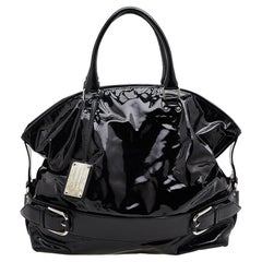 Dolce & Gabbana Black Patent Leather Miss Loop Satchel