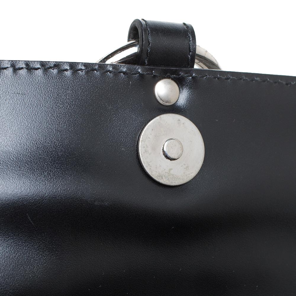 Dolce & Gabbana Black Patent Leather Pochette Bag 5