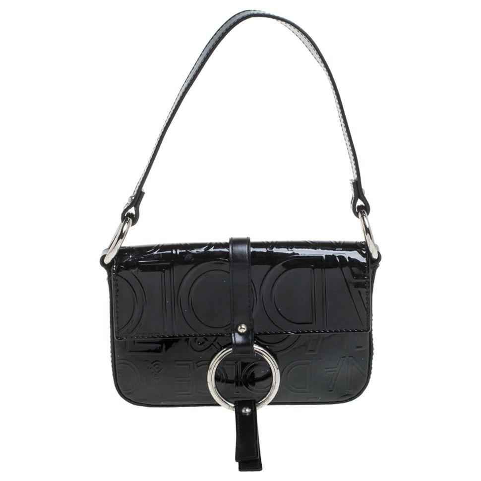 Dolce & Gabbana Black Patent Leather Pochette Bag