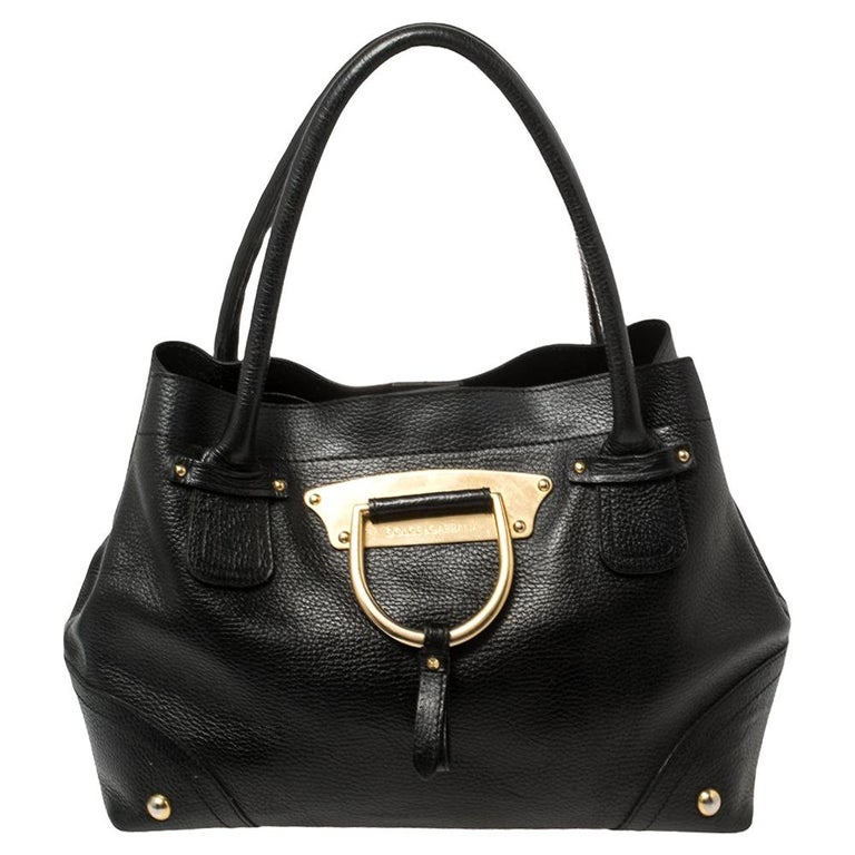 Dolce & Gabbana Black Leather Pebbled Handbag main image 1