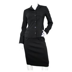 Dolce & Gabbana Black Pencil Midi Skirt