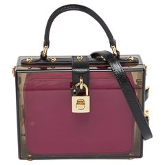 Dolce & Gabbana Schwarz/Pink Acryl und Leder Dolce Box Bag