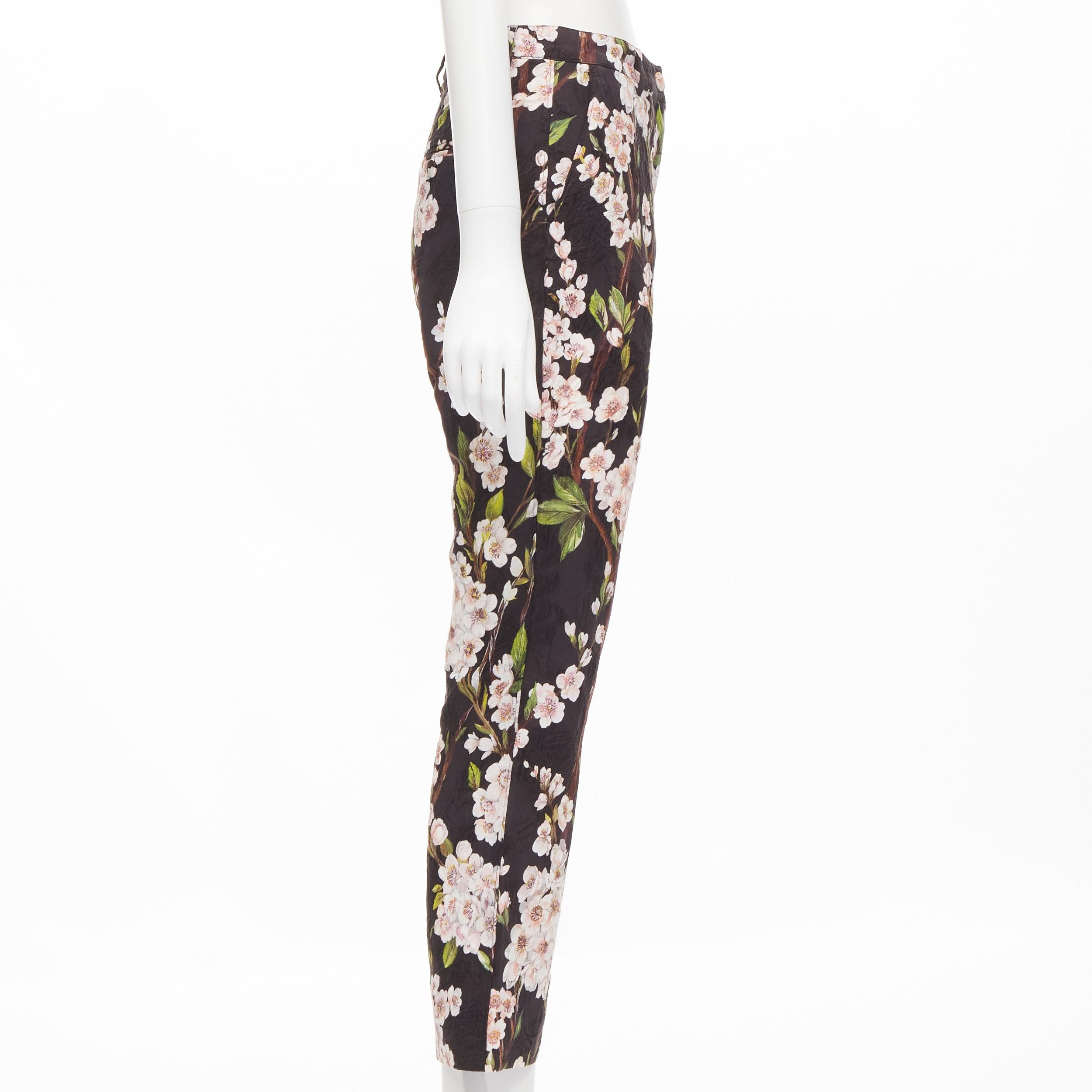 pink floral trousers