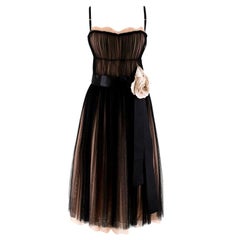Dolce & Gabbana Black & Pink Tulle Dress M