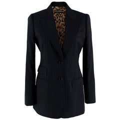 Dolce & Gabbana Black Pinstripe Blazer - Size US 4