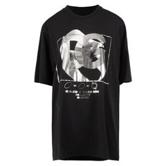 Dolce 
Gabbana Black Platinum Drip Graphic Logo T-Shirt Size XL