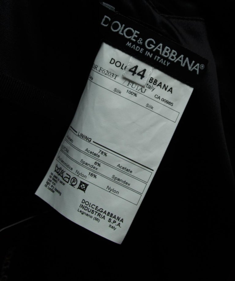 Dolce and Gabbana Black Pleated Gown For Sale at 1stDibs