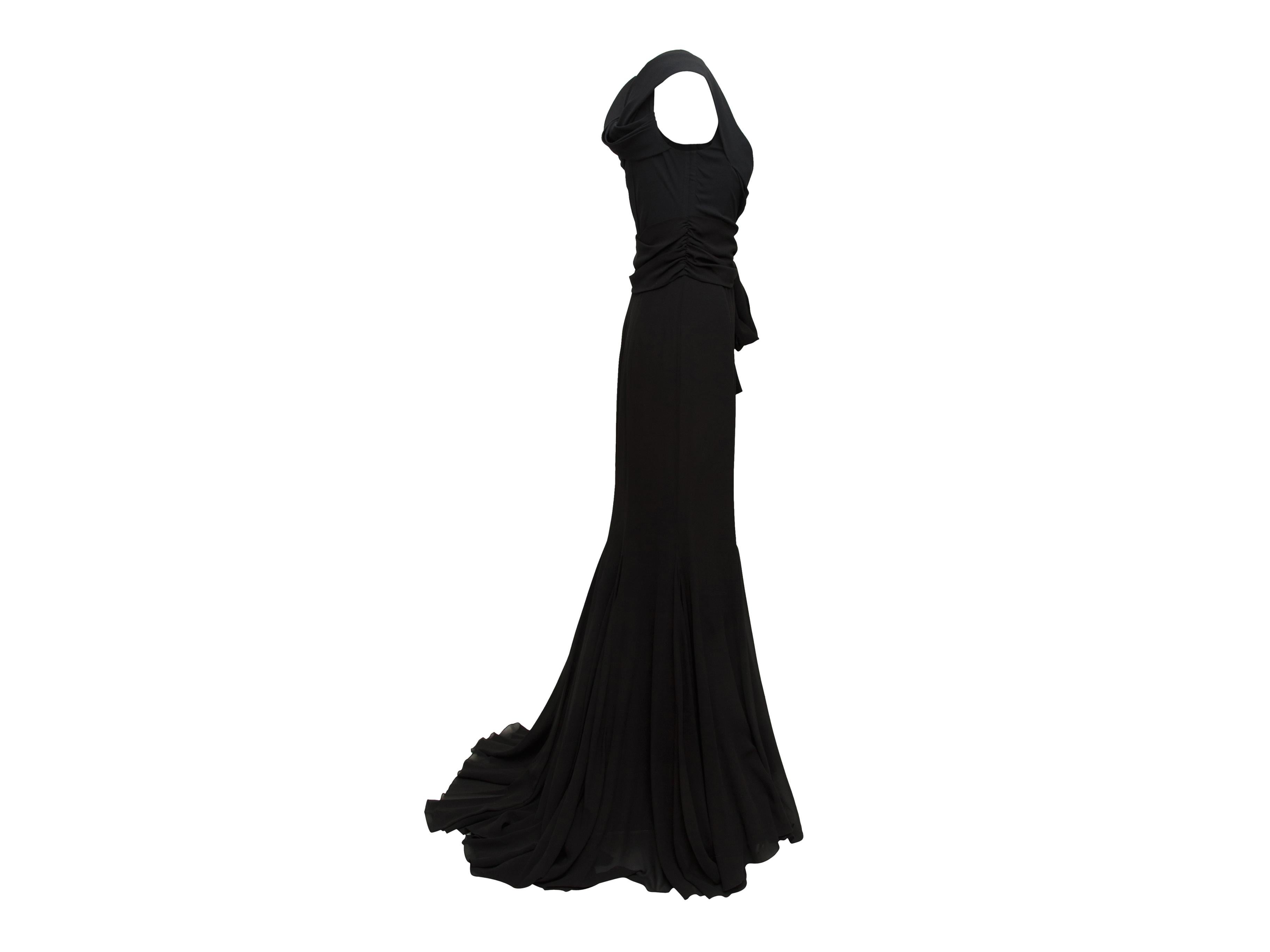 Women's Dolce & Gabbana Black Pleated Gown