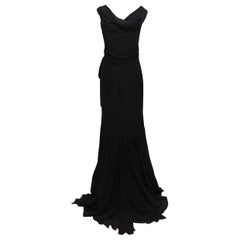 Dolce & Gabbana Black Pleated Gown