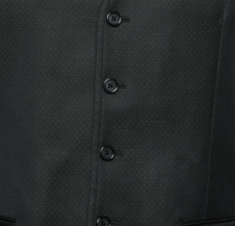 Nero Dolce & Gabbana Gilet in lana a pois nero M. in vendita