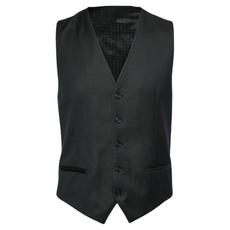 Dolce & Gabbana Gilet in lana a pois nero M. in vendita