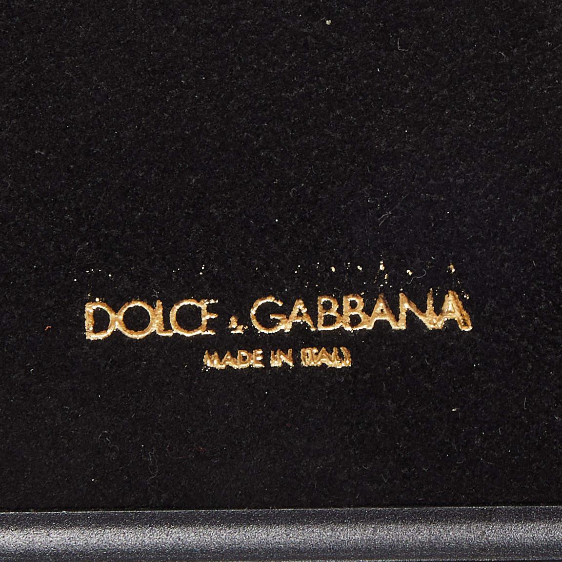 Women's Dolce & Gabbana Black Polkadot Crystal Embellished Leather iPhone 7 Plus Case For Sale