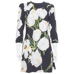 Dolce
Gabbana Black Printed Crepe Sheath Dress M Dolce
Gabbana Black Printed Crepe Sheath Dress M