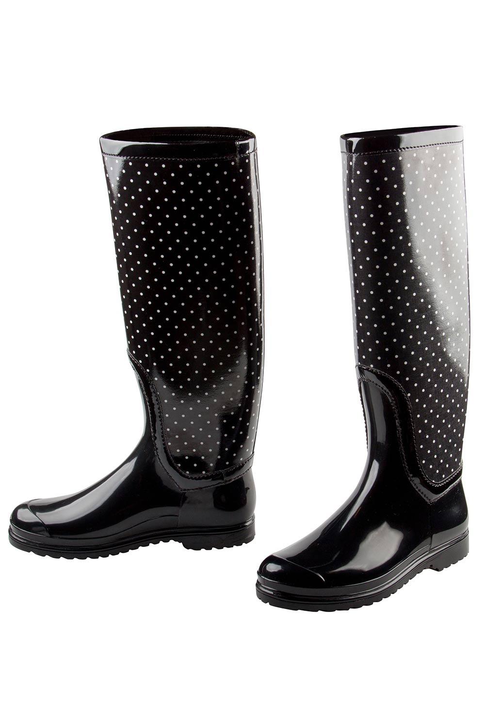 Dolce and Gabbana Black PVC Polka Dot 