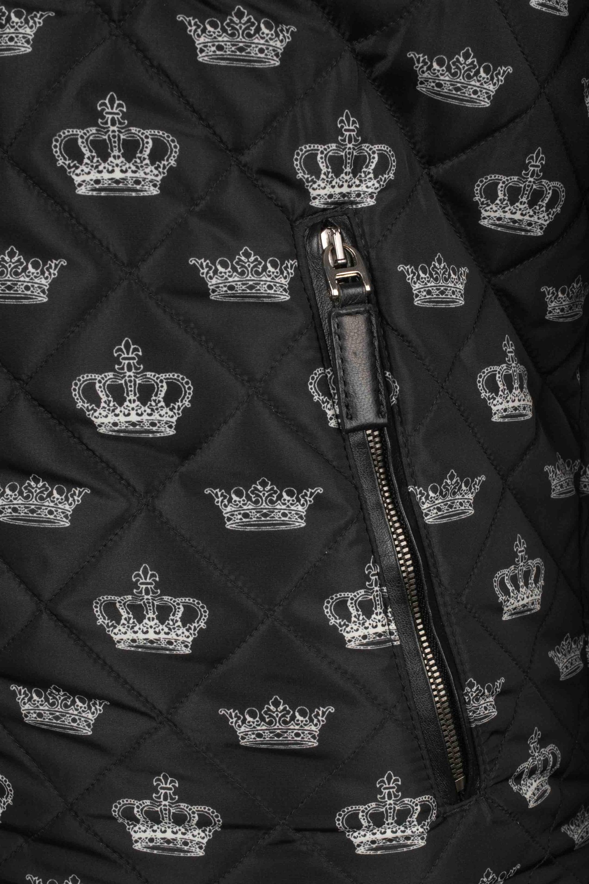 Dolce & Gabbana Black Quilted Bomber Jacket For Sale 3