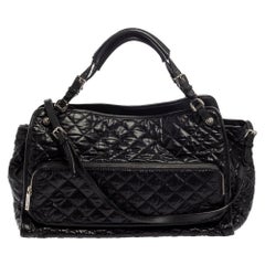 Dolce & Gabbana Black Quilted Nylon Reversible Tote