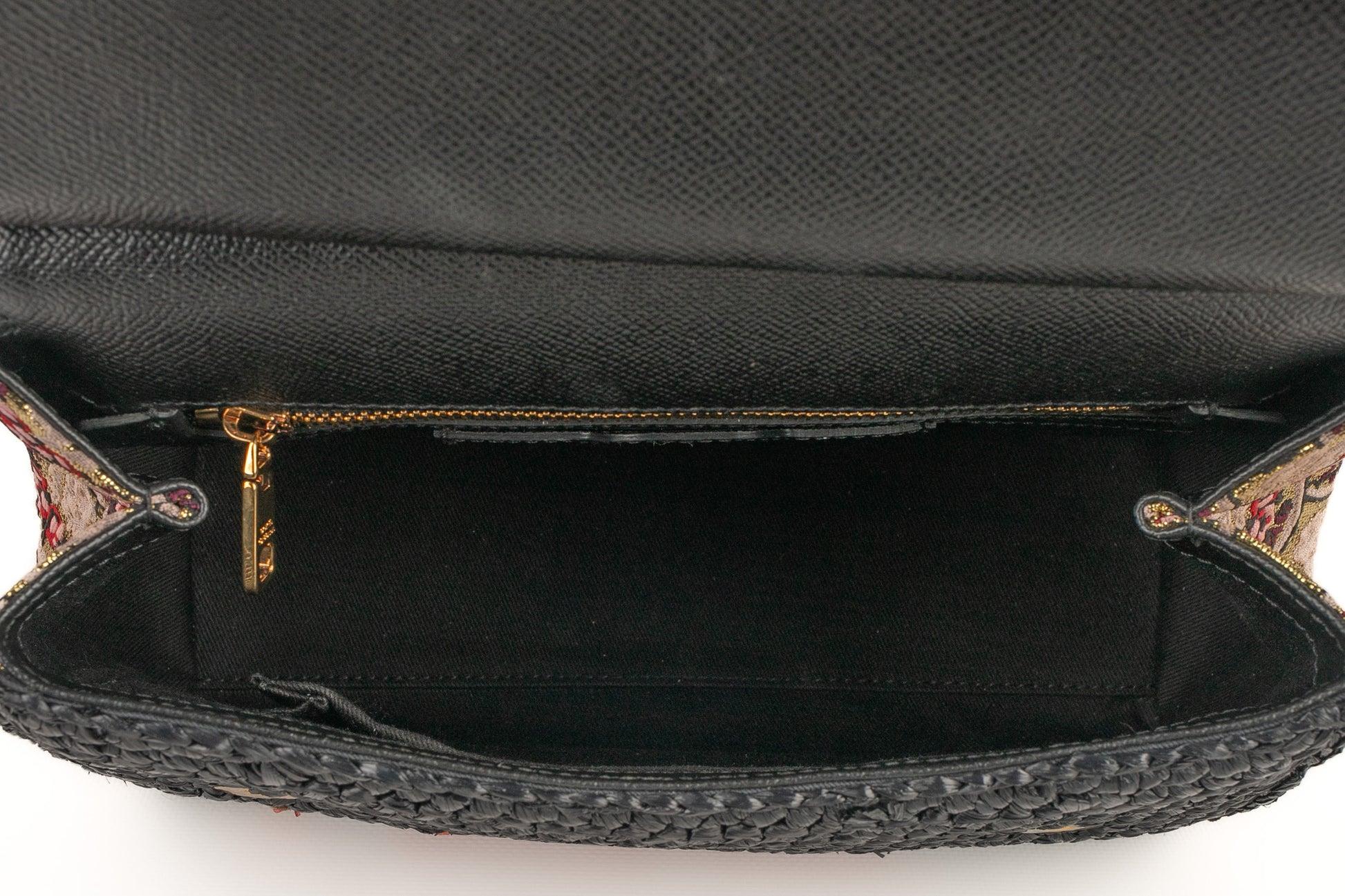 Dolce & Gabbana Black Raffia Bag, 2018 For Sale 6