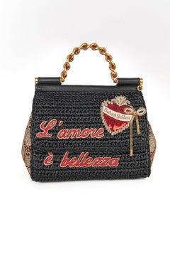 Dolce & Gabbana Black Raffia Bag, 2018
