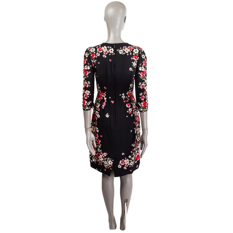 DOLCE and GABBANA black and red FLORAL Sheath Dress 44 For Sale at 1stDibs  | dolce gabbana black dress with flowers, dolce and gabbana black floral  dress, dolce gabbana black floral dress