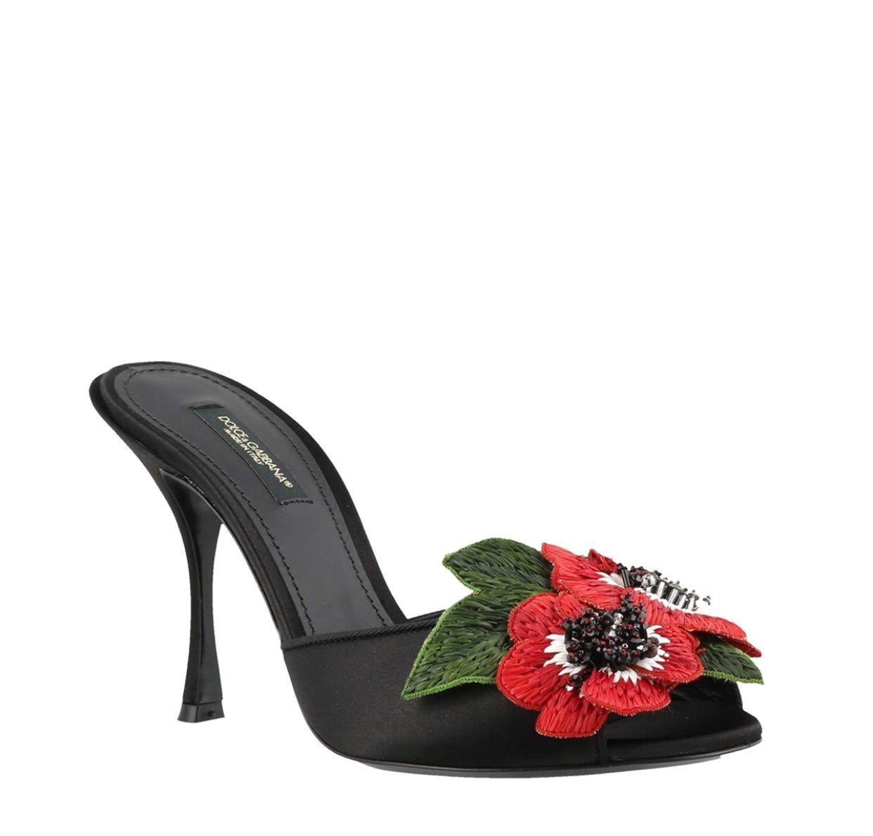 dolce and gabbana flower heels