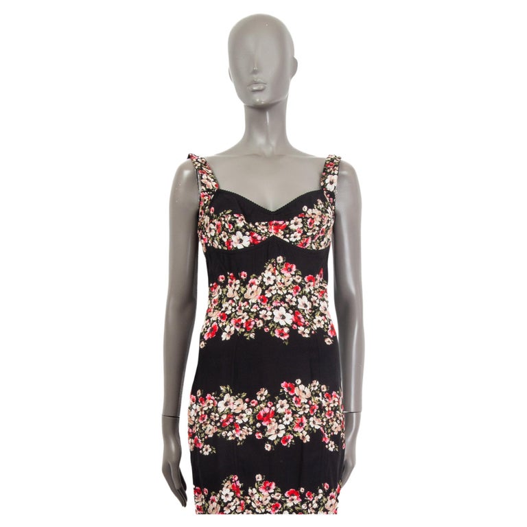 open lace back dress Dolce & Gabbana Red Lace Floral Mini Dress – AmeOro main image 1