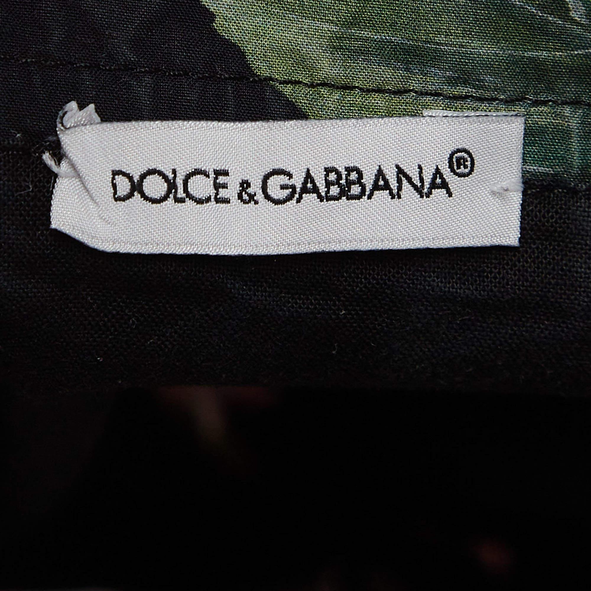 Femenino o masculino Mono de popelina de algodón con estampado de rosas negro Dolce & Gabbana (11-12 años) en venta