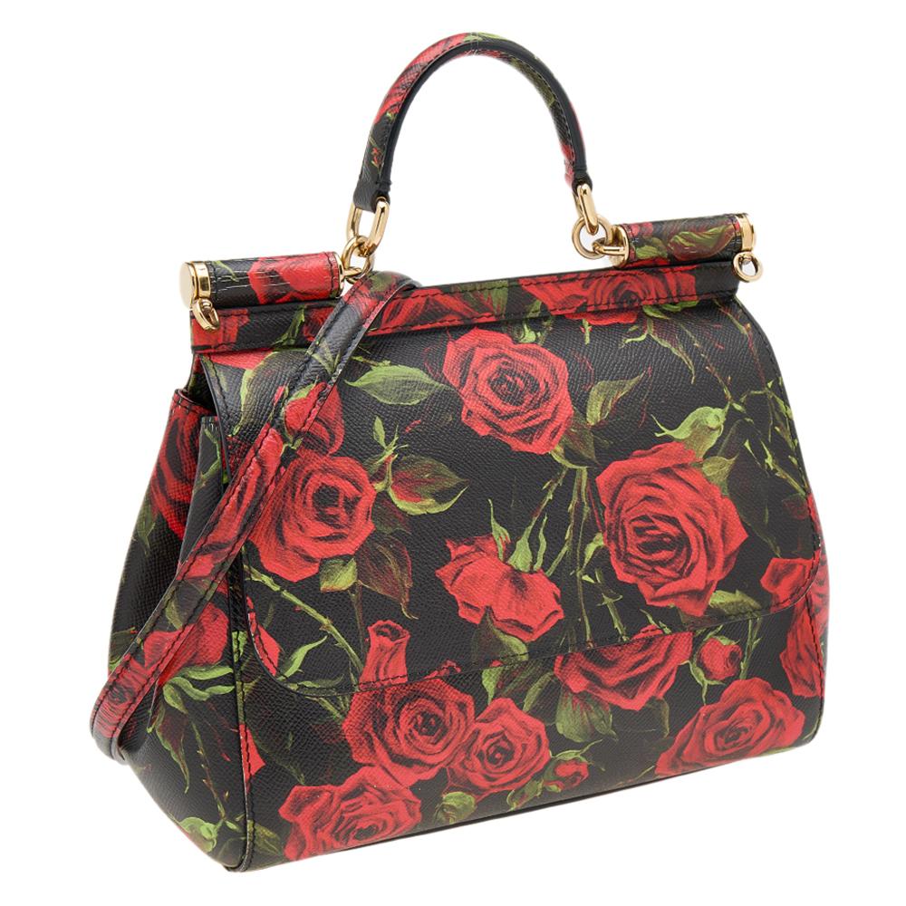 rose print purse