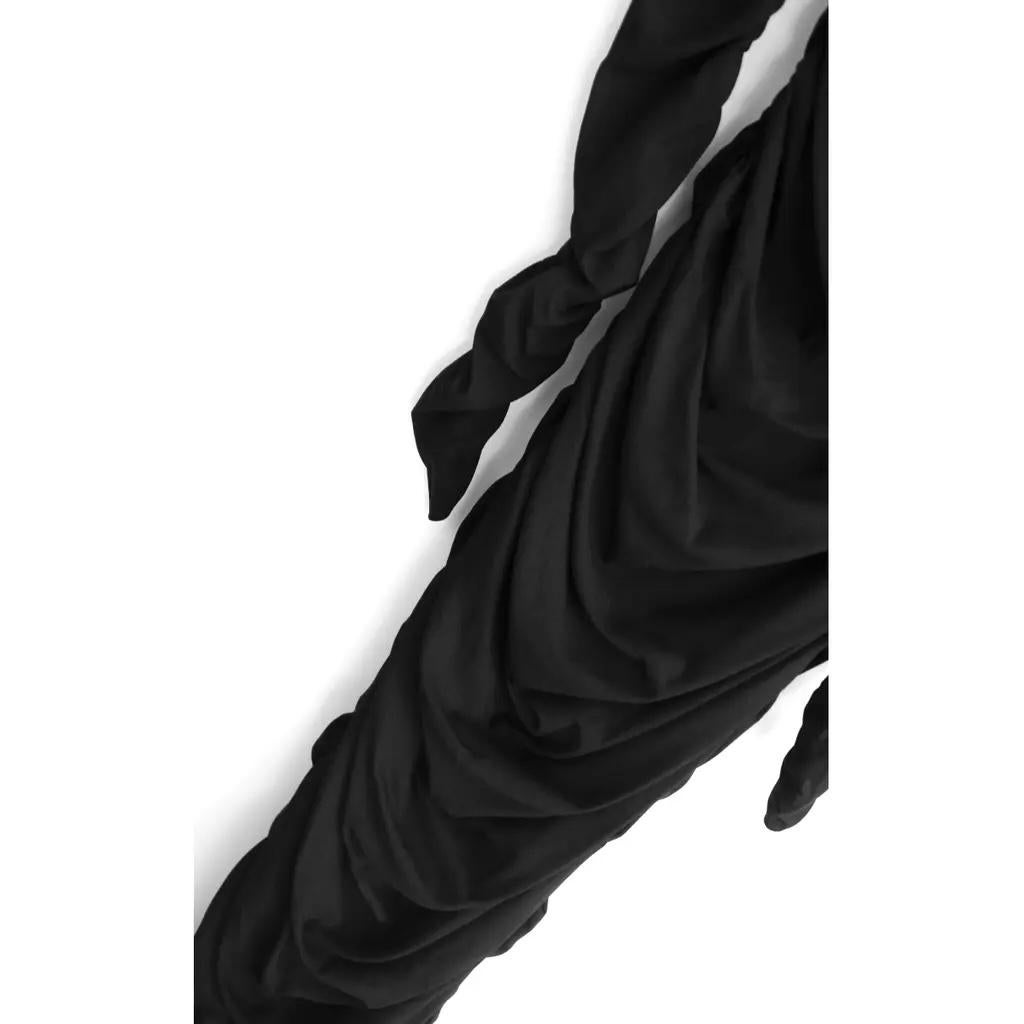 Dolce & Gabbana - Robe midi en crêpe froncé - Noir Pour femmes en vente