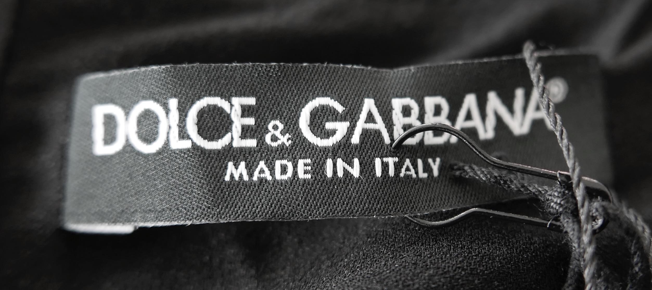 Dolce & Gabbana Black Ruched Crepe Midi Dress For Sale 3