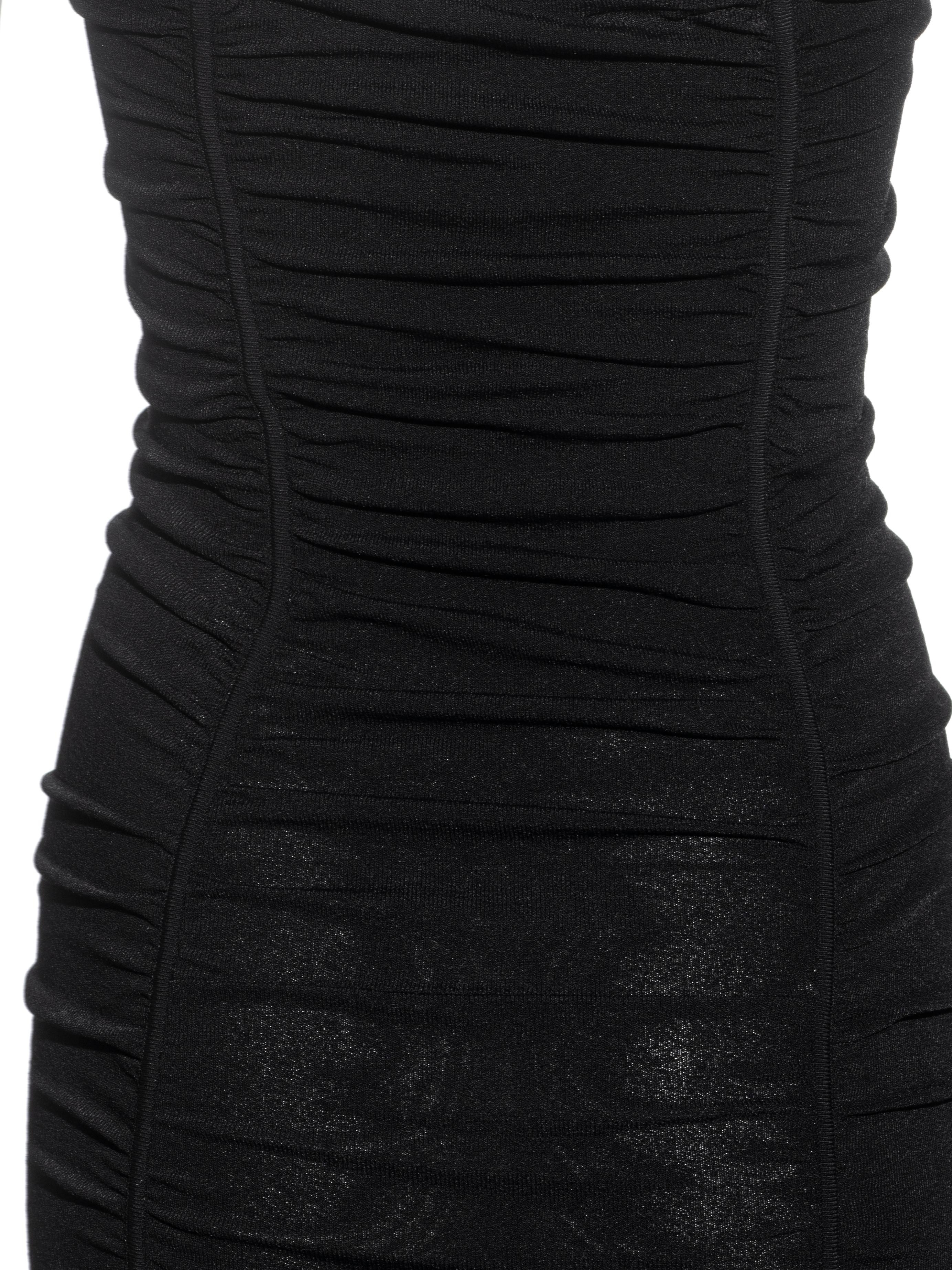 Dolce & Gabbana black ruched stretch-knit evening dress, ss 2001 3
