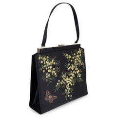 DOLCE & GABBANA black satin 1998 HANDPAINTED Evening Bag