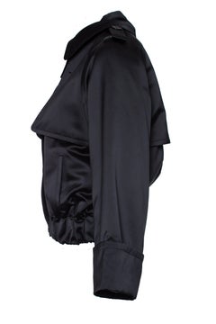 Dolce & Gabbana, Black satin bomber jacket