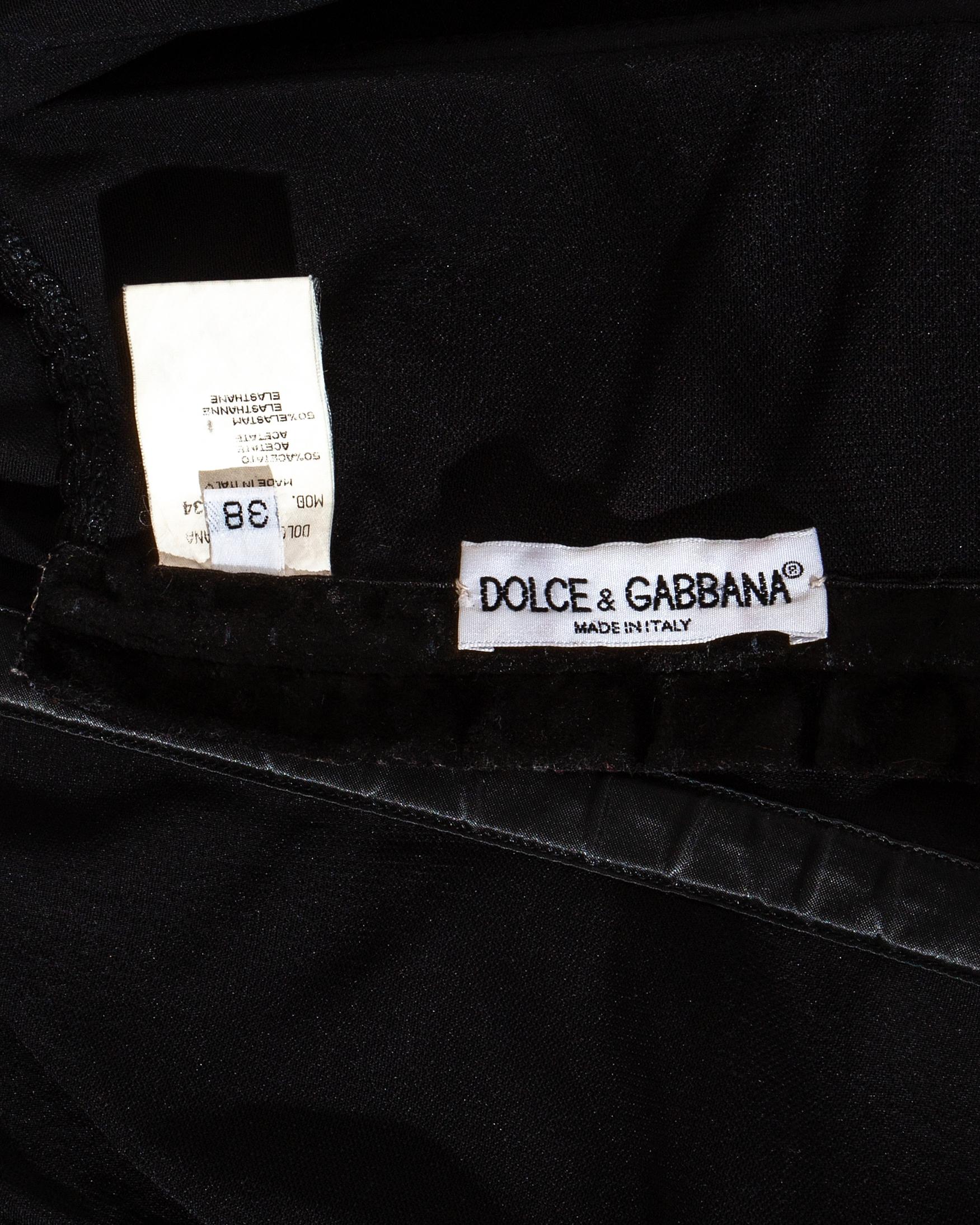 Dolce & Gabbana black satin boned evening corset, c. 1990s 1