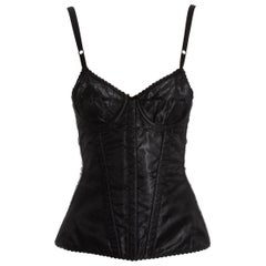 Dolce & Gabbana black satin boned evening corset, c. 1990s