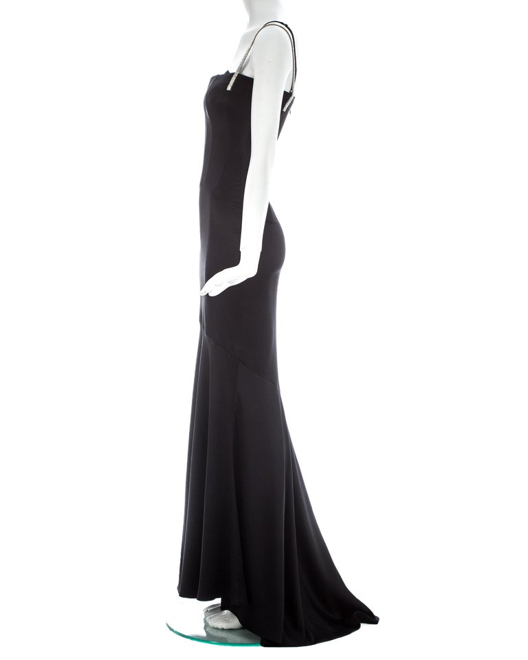 black corset evening dress
