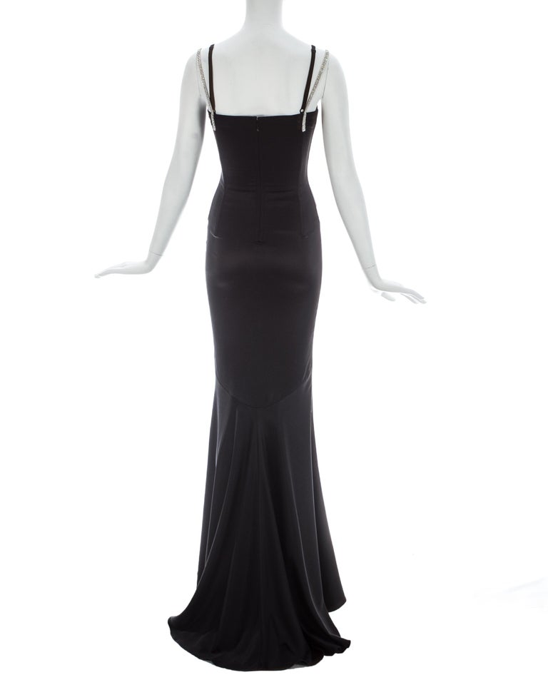 black corset evening dress
