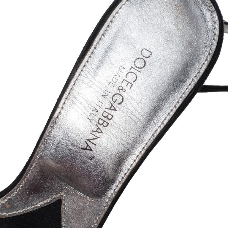 Dolce & Gabbana Black Sequined Ankle Strap Sandals main image 1