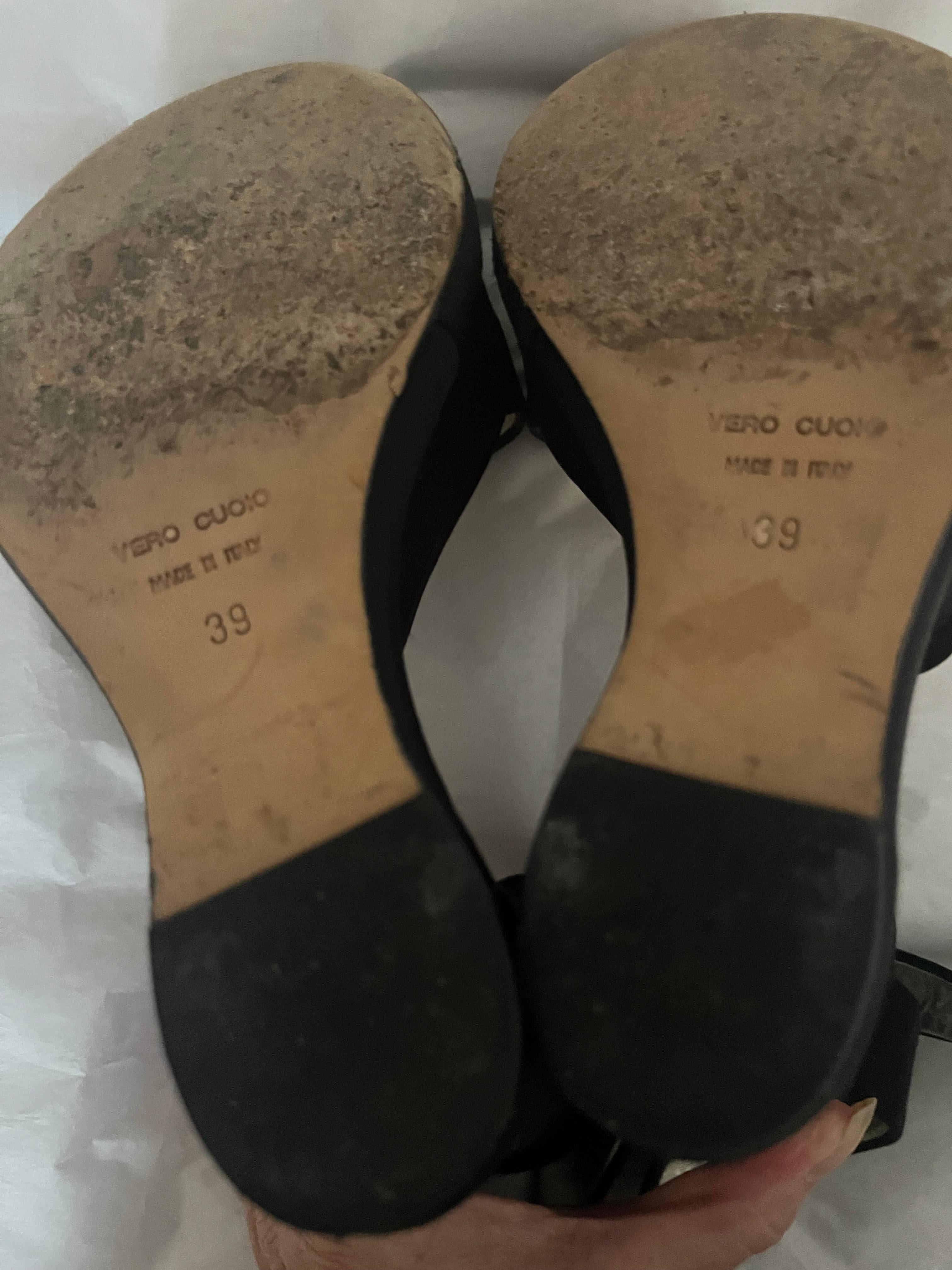 Dolce & Gabbana Black Satin Peep Toe Evening Shoes 39 For Sale 2