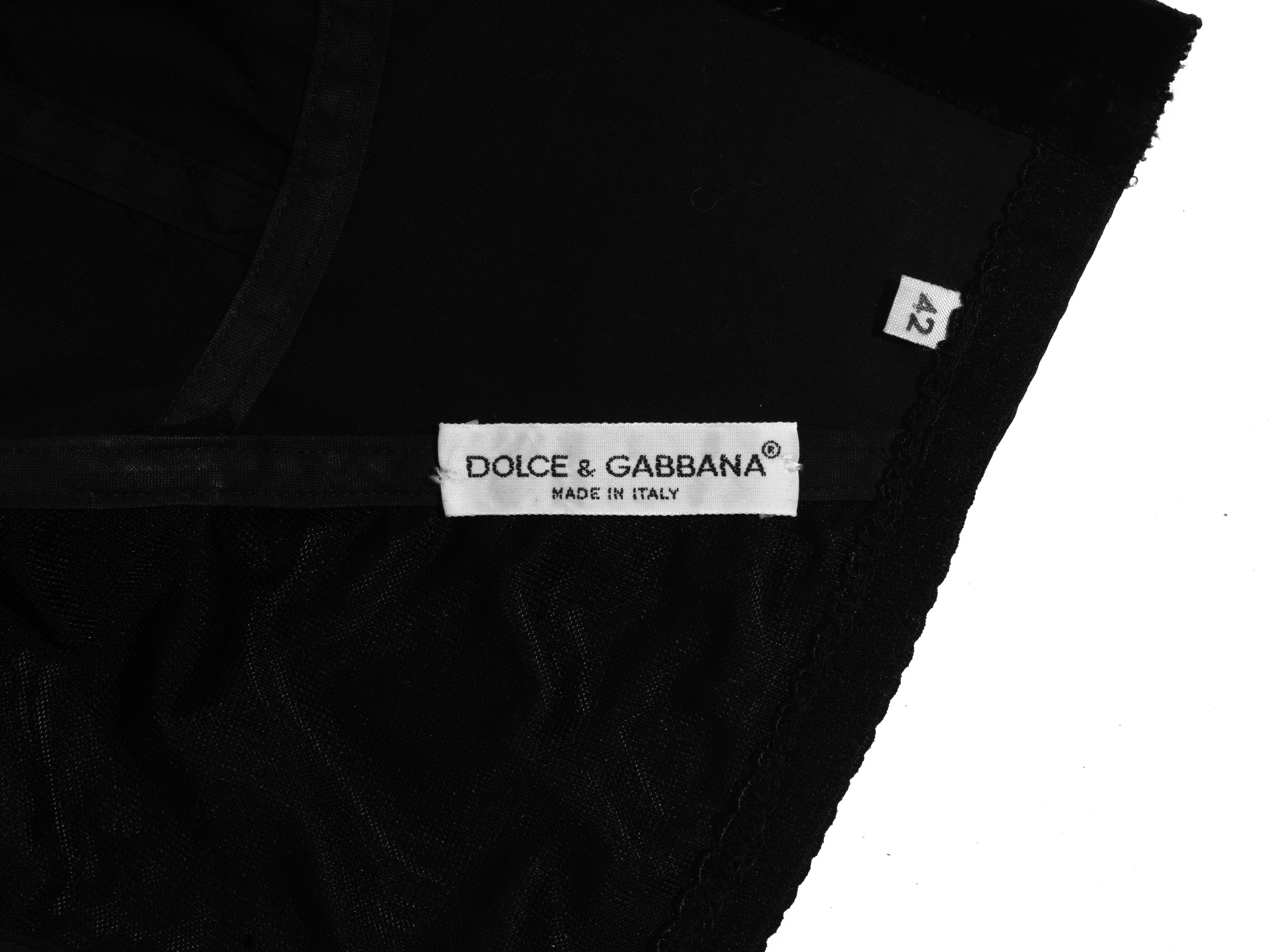 Dolce & Gabbana black satin spandex and lace corset, ss 1993 3